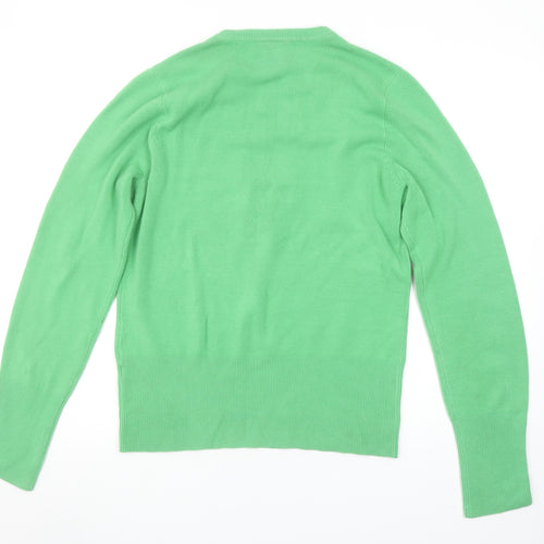 Wallis Women's Green V-Neck Henley Jumper Size 14