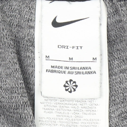 Nike Womens Grey Dri-Fit Track Pants M Elastic Waist Performance Trousers