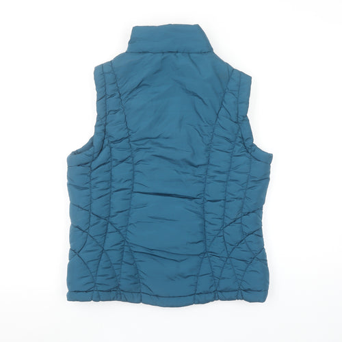 Mystify Women's Blue Quilted Puffer Waistcoat Size 12