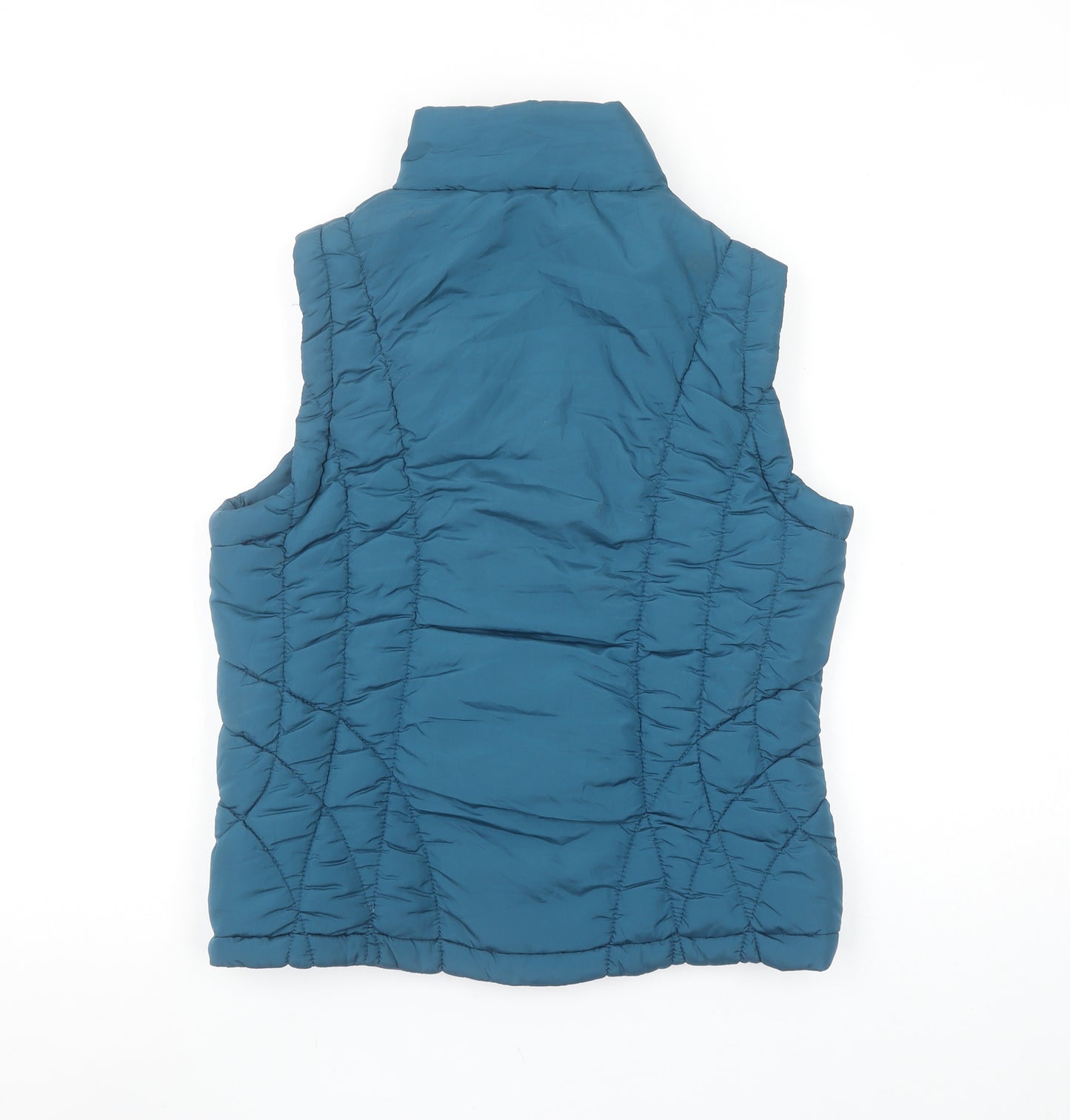Mystify Women's Blue Quilted Puffer Waistcoat Size 12