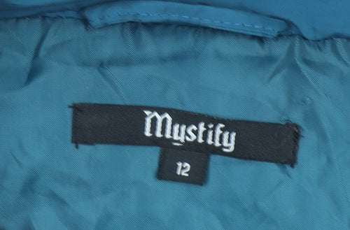 Mystify Women's Blue Quilted Puffer Waistcoat Size 12