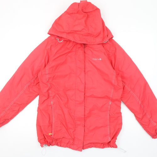 Regatta Women Red Waterproof Hooded Rain Jacket Size 10