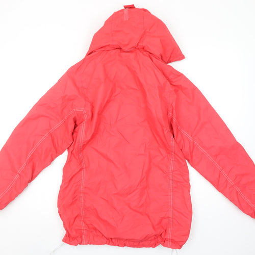Regatta Women Red Waterproof Hooded Rain Jacket Size 10