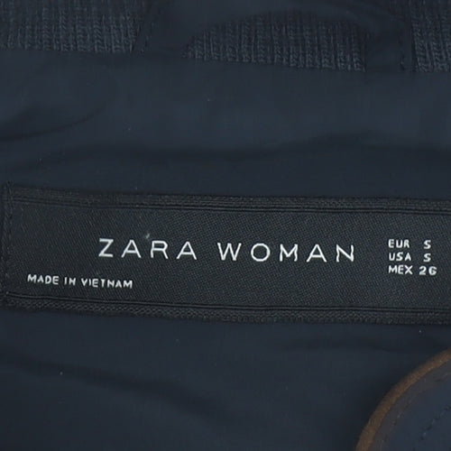 Zara Woman Black Quilted Short Jacket Ladies Size S Lightweight