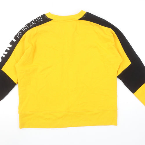 DKNY Sport Women's Yellow & Black Crew Neck Sweatshirt Size S