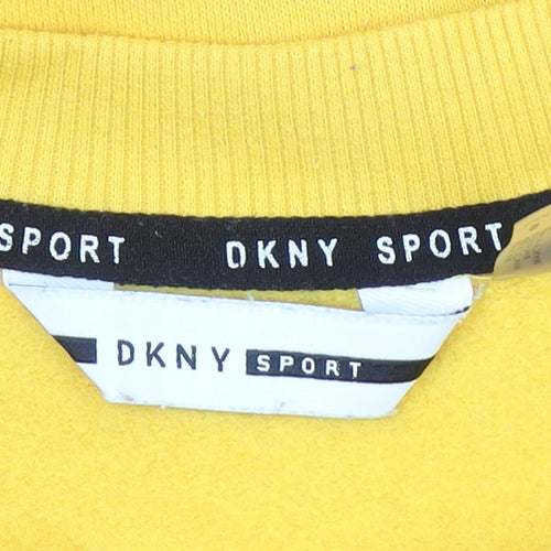 DKNY Sport Women's Yellow & Black Crew Neck Sweatshirt Size S