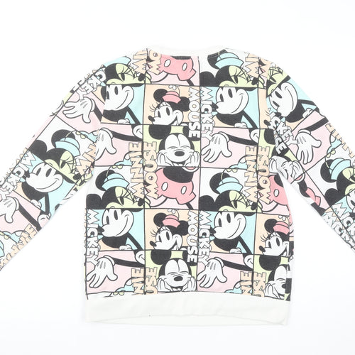 Disney Max Womens Multicoloured Mickey Mouse Graphic Pullover Sweatshirt Size S