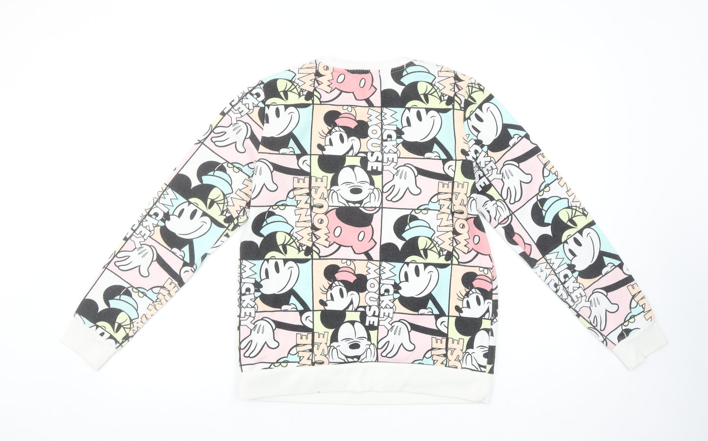 Disney Max Womens Multicoloured Mickey Mouse Graphic Pullover Sweatshirt Size S
