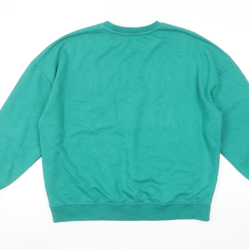F&F Womens Green Brooklyn Athletics Crew Neck Sweatshirt UK 14