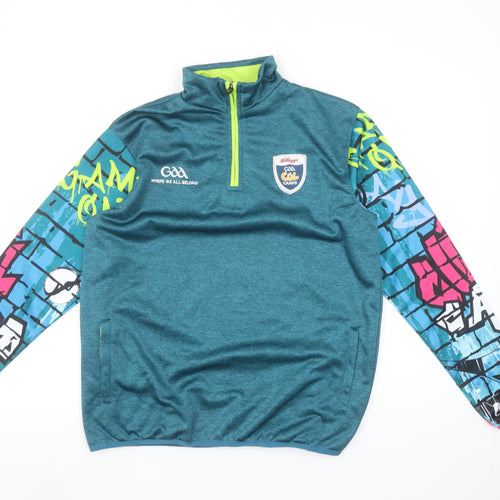 Azzurri Boys Blue 1/4 Zip Graphic Sweatshirt 5 Years