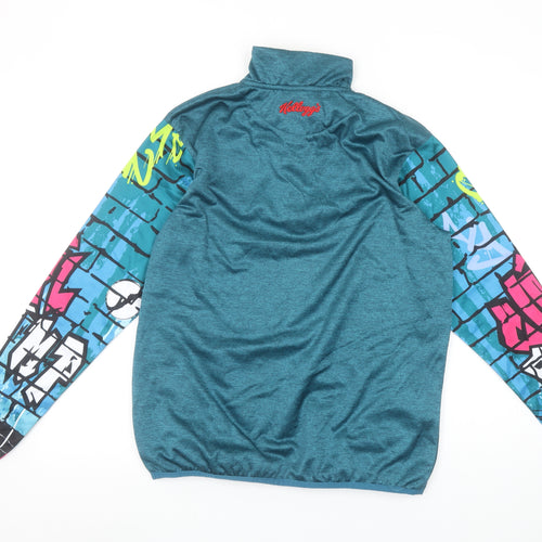 Azzurri Boys Blue 1/4 Zip Graphic Sweatshirt 5 Years