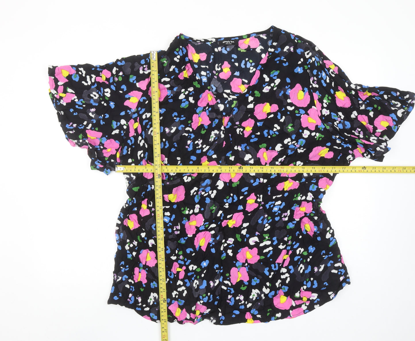 Simply Be Women's Multicoloured Floral Viscose Tunic Blouse Size 22