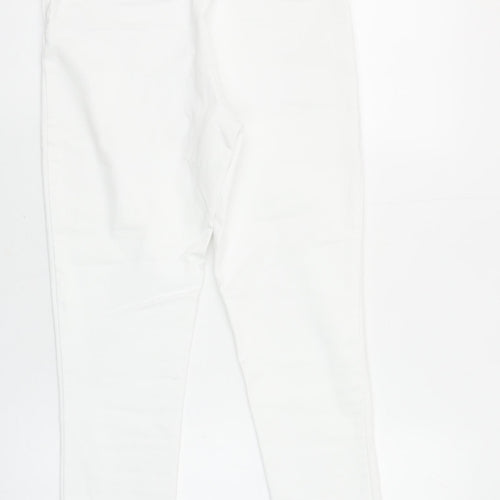 Savida Women White Cotton Blend Ankle Leggings Size 8