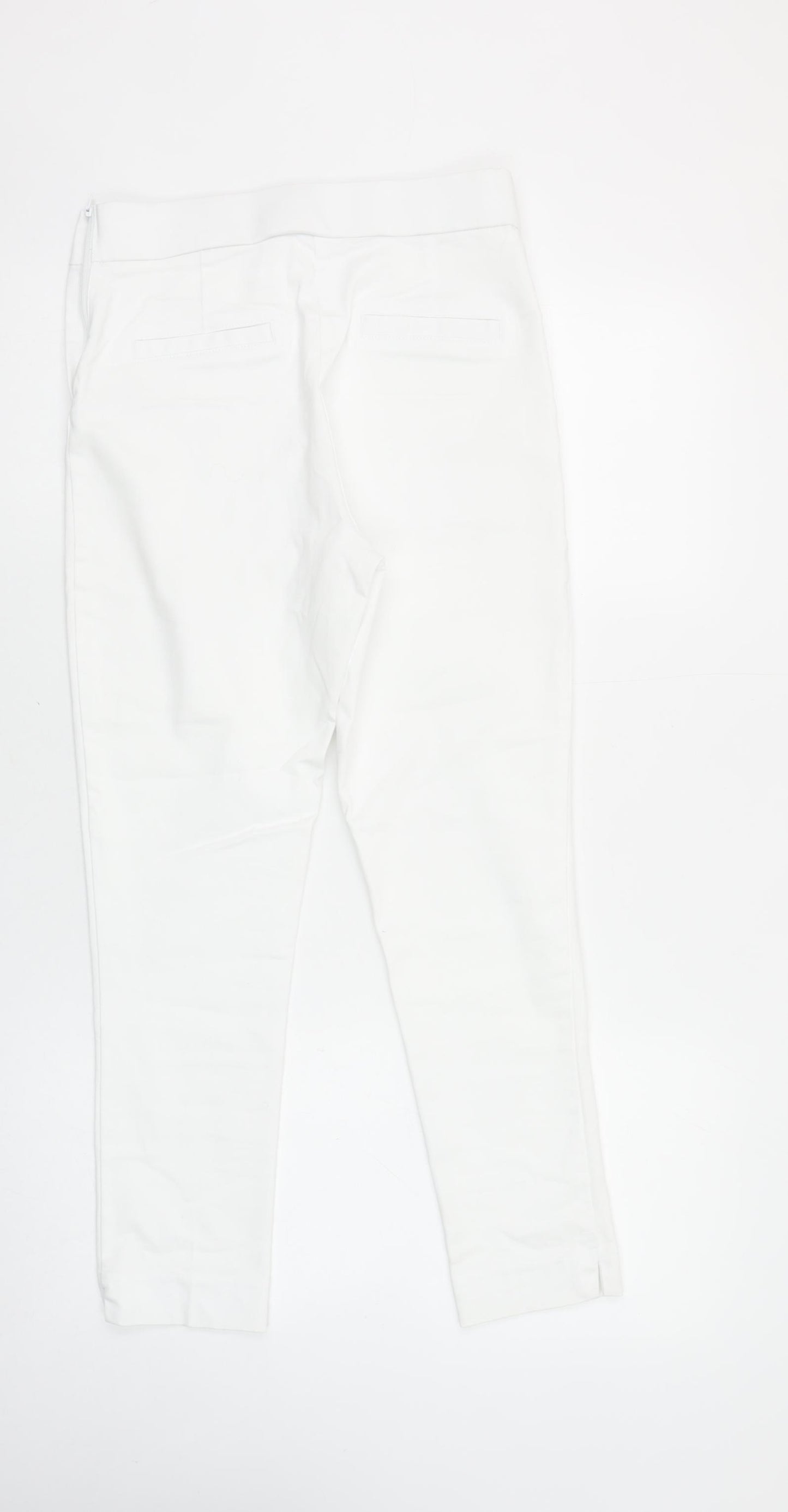 Savida Women White Cotton Blend Ankle Leggings Size 8