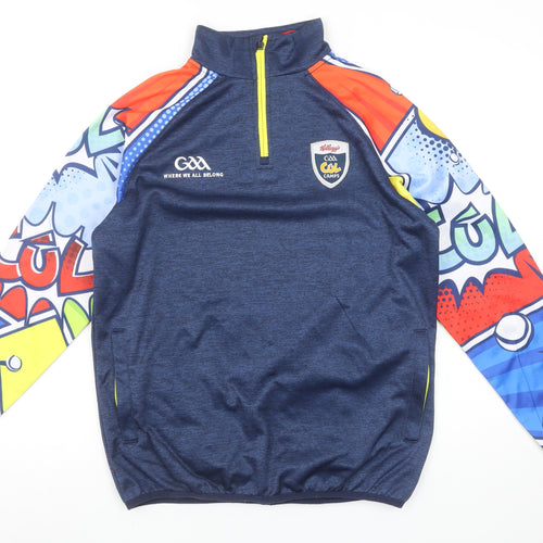 McKeever Boys Blue GAA 1/4 Zip Sweatshirt 5 Years Colourful Graphic Sports Top