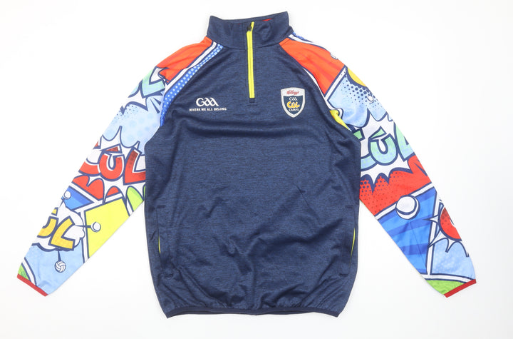 McKeever Boys Blue GAA 1/4 Zip Sweatshirt 5 Years Colourful Graphic Sports Top