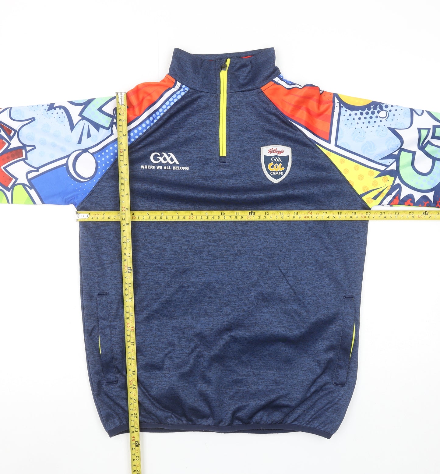 McKeever Boys Blue GAA 1/4 Zip Sweatshirt 5 Years Colourful Graphic Sports Top