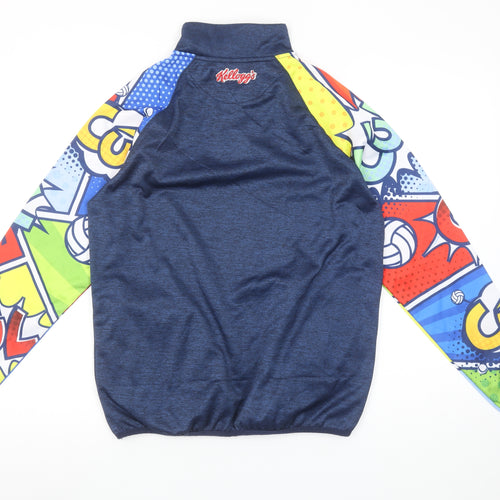 McKeever Boys Blue GAA 1/4 Zip Sweatshirt 5 Years Colourful Graphic Sports Top