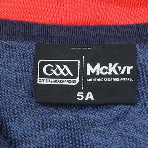 McKeever Boys Blue GAA 1/4 Zip Sweatshirt 5 Years Colourful Graphic Sports Top