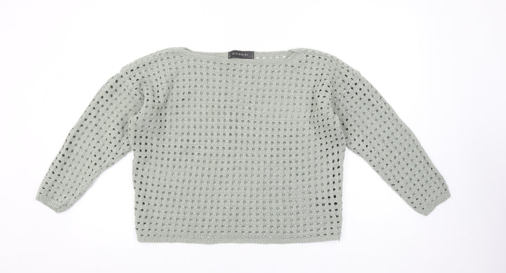 Pixiegirl Women’s Grey Open-Knit Pullover Jumper Size 10-12