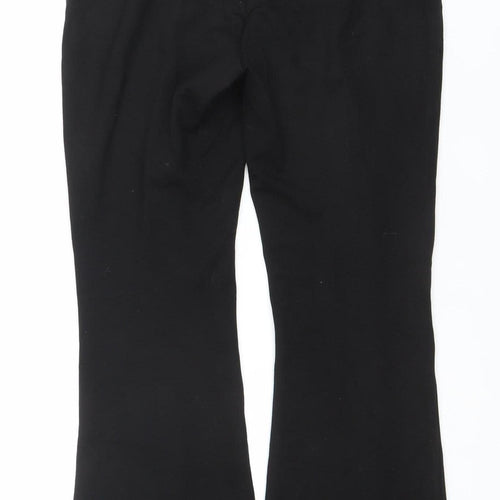 Savida Womens Black Crepe Stretch Trousers Size 8 Regular Fit
