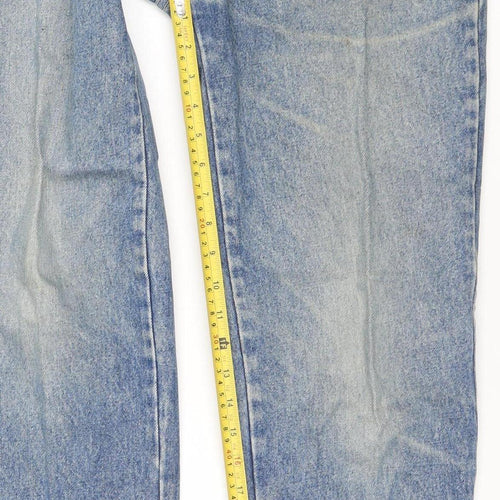 Hoofer London Men's Blue Denim Straight Jeans 36W 30L Vintage Style