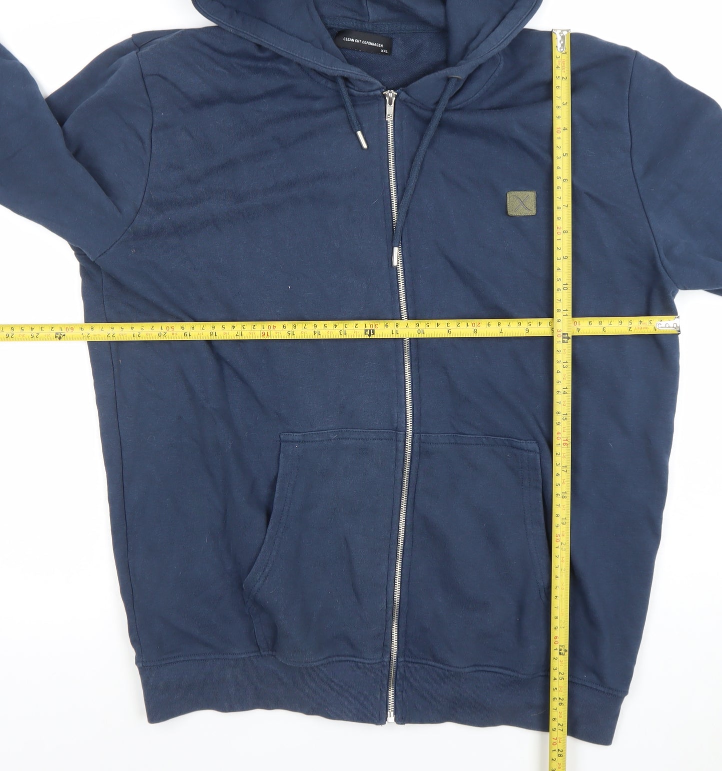 Clean Cut Copenhagen Men’s Blue Full Zip Hoodie Size 2XL