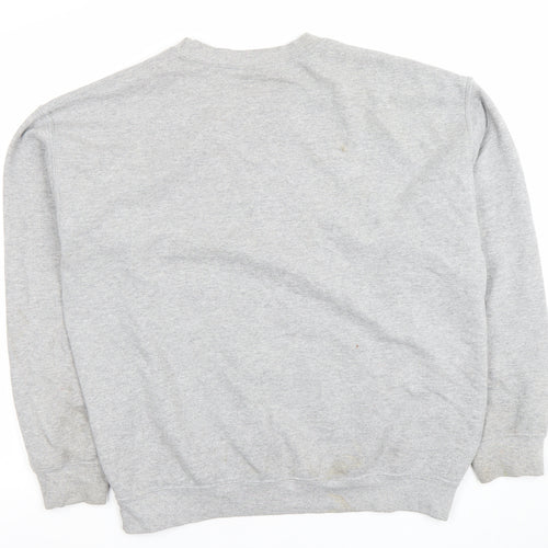 PrettyLittleThing Men's Grey California West Coast Sweatshirt Medium
