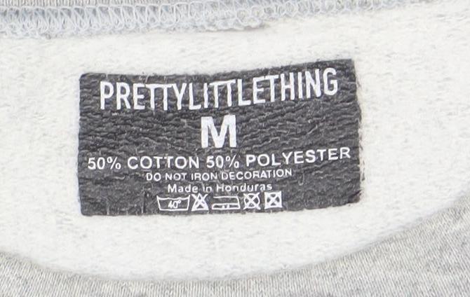 PrettyLittleThing Men's Grey California West Coast Sweatshirt Medium