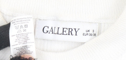 Gallery Women Ivory Sleeveless Ribbed Tank Top UK S