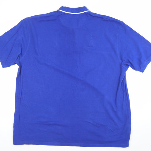 James Pringle Men's Blue 2XL Cotton Short Sleeve Polo Shirt