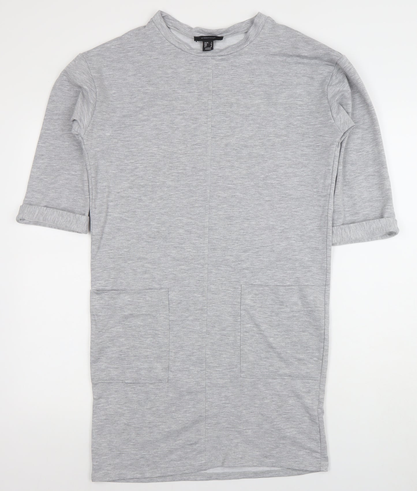 Atmosphere Women Grey Jersey T-Shirt Dress Size 8