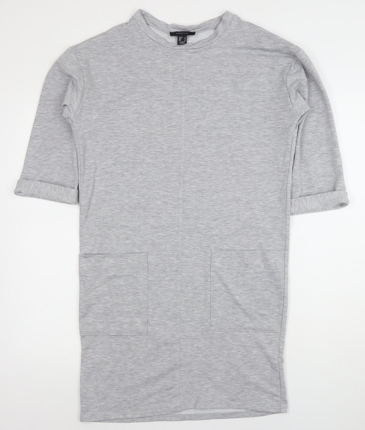 Atmosphere Women Grey Jersey T-Shirt Dress Size 8