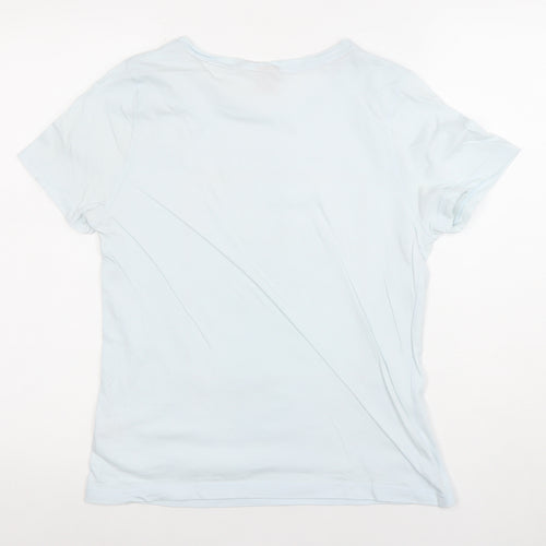 Tu Women’s Blue Peanuts Snoopy Short Sleeve Pyjama Top Size 10