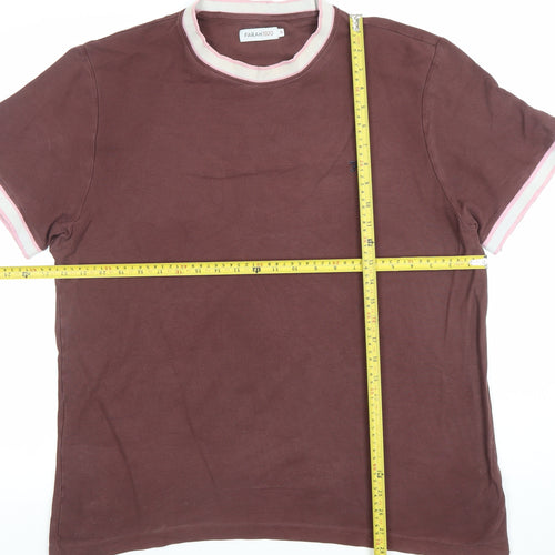 Farah 1920 Men's Brown XL Crew Neck Cotton Short Sleeve T-Shirt