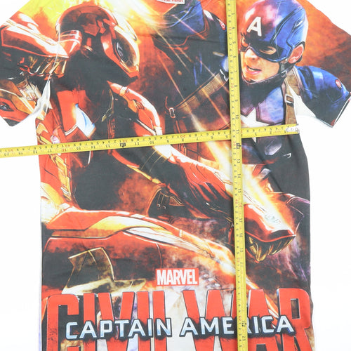 Marvel Men’s Multicoloured Small Civil War Captain America T-Shirt