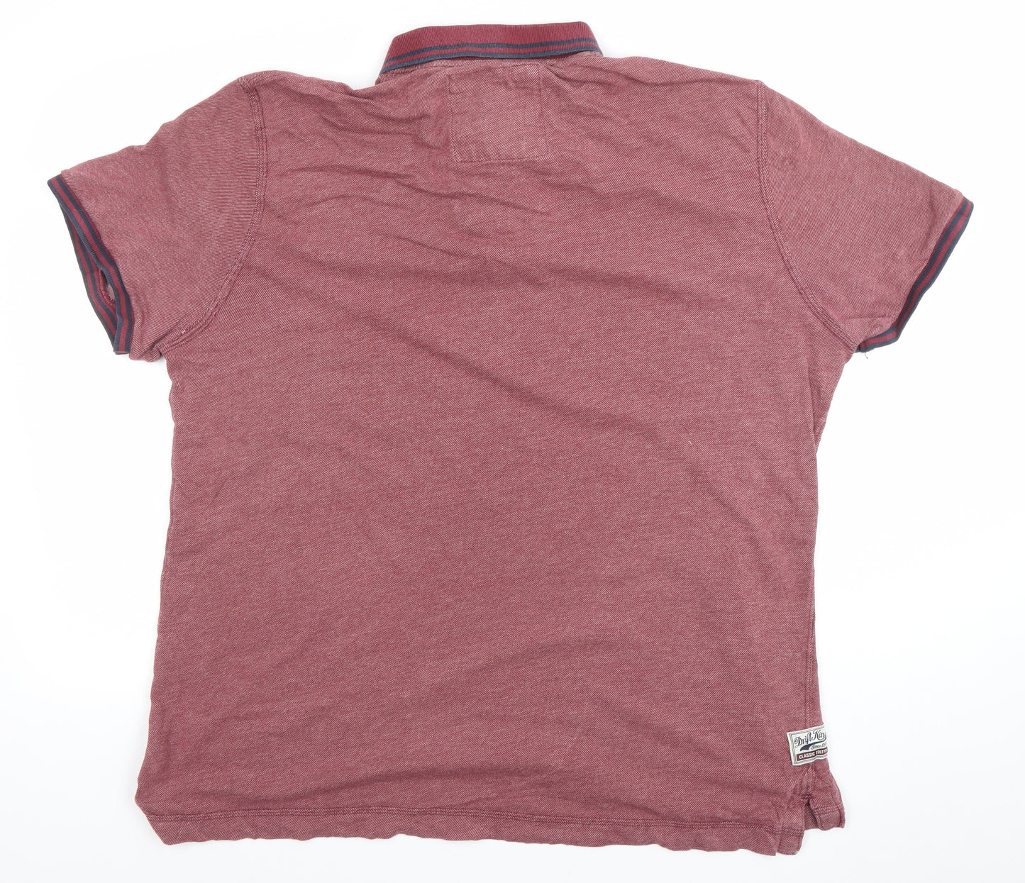 Drift King Men’s Red 2XL Classic Polo Shirt 100% Cotton