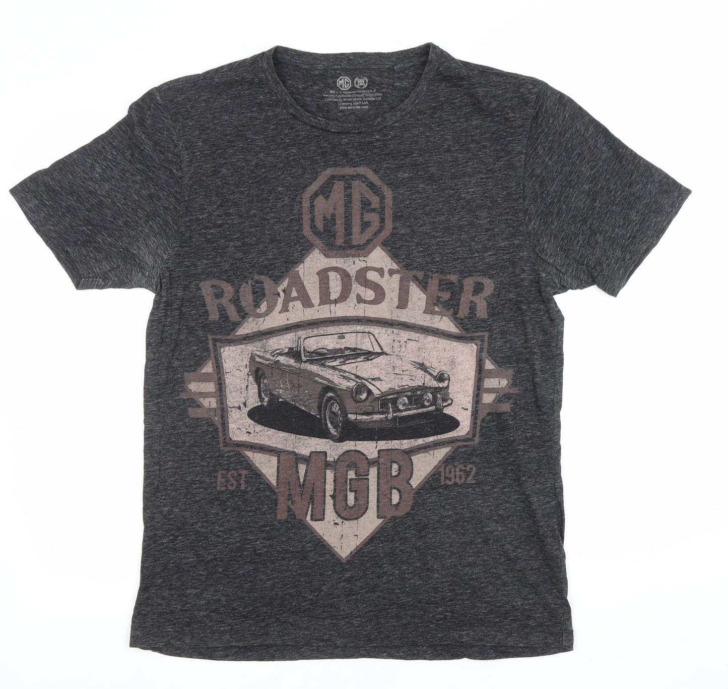Next Men's Grey MGB Roadster Car Graphic T-Shirt Size M Regular Fit