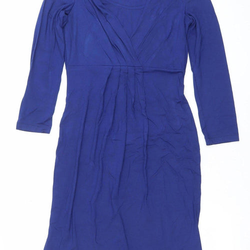 Artigiano Women’s Blue Bodycon Jersey Knee Length Dress UK 8