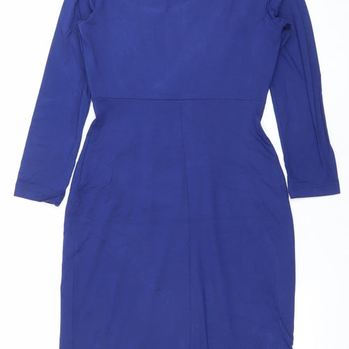 Artigiano Women’s Blue Bodycon Jersey Knee Length Dress UK 8