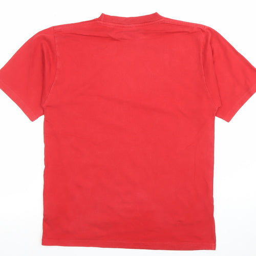 Quiksilver Teens Red Cotton Basic Graphic T-Shirt Size 14