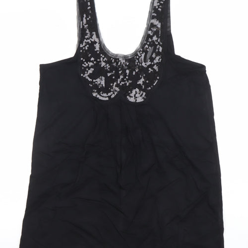 Marks and Spencer Women’s Black Sequin Camisole Tank Top Size 12