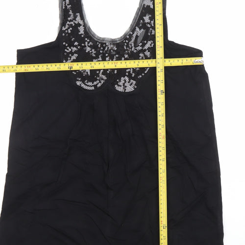 Marks and Spencer Women’s Black Sequin Camisole Tank Top Size 12