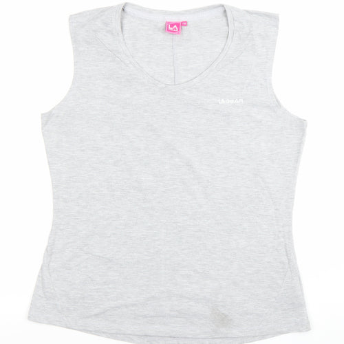 LA Gear Women's Grey Sleeveless V-Neck Tank Top Size 18