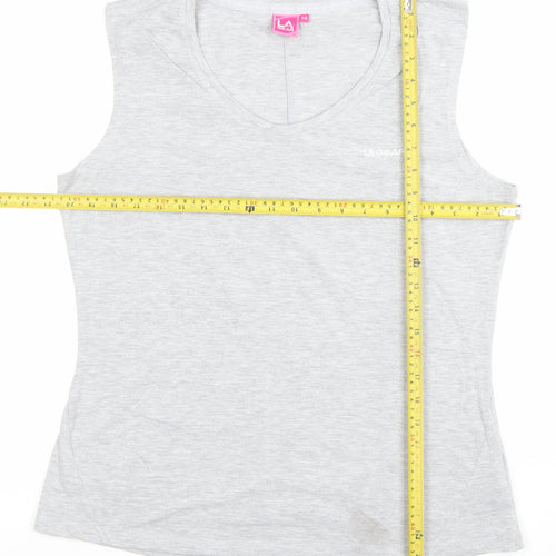 LA Gear Women's Grey Sleeveless V-Neck Tank Top Size 18