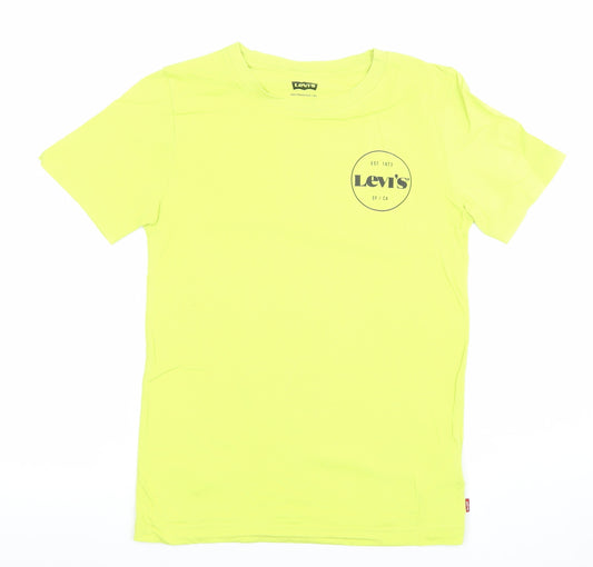 Levi’s Boys Yellow Logo Short Sleeve Cotton T-Shirt Size 14 Years