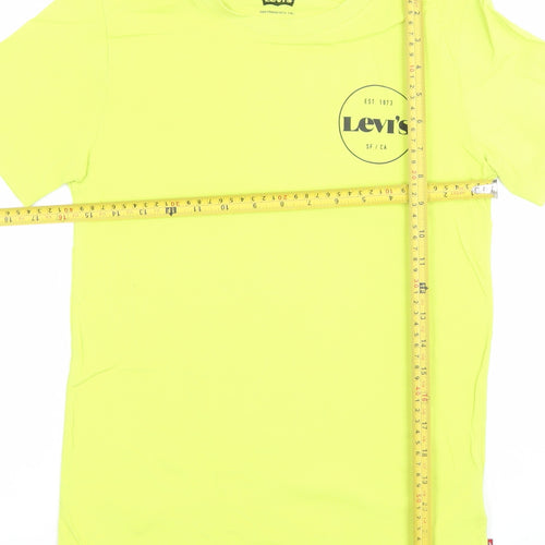 Levi’s Boys Yellow Logo Short Sleeve Cotton T-Shirt Size 14 Years