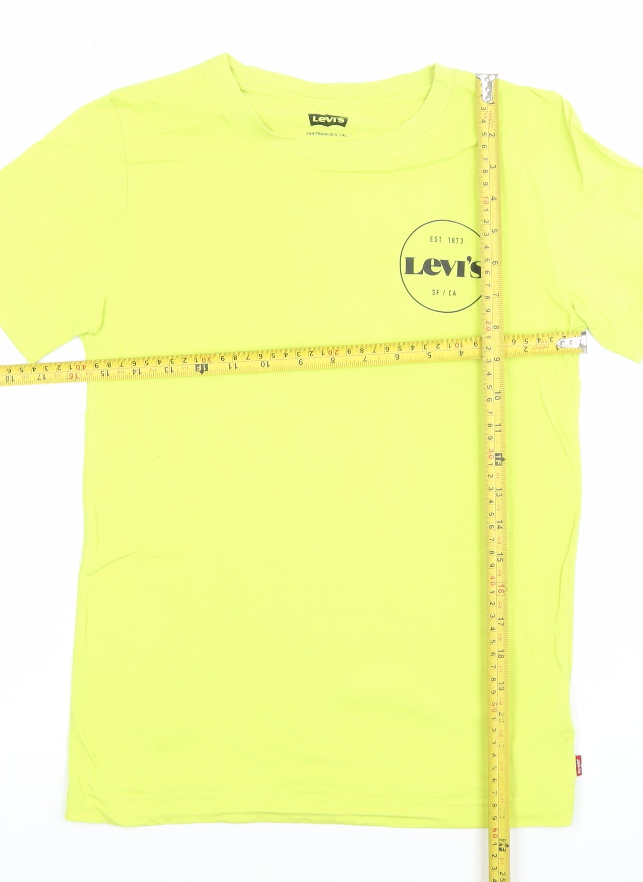 Levi’s Boys Yellow Logo Short Sleeve Cotton T-Shirt Size 14 Years