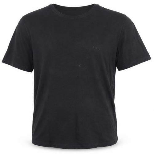 BOSS Men's Black XL Regular Fit Cotton Crew Neck T-Shirt