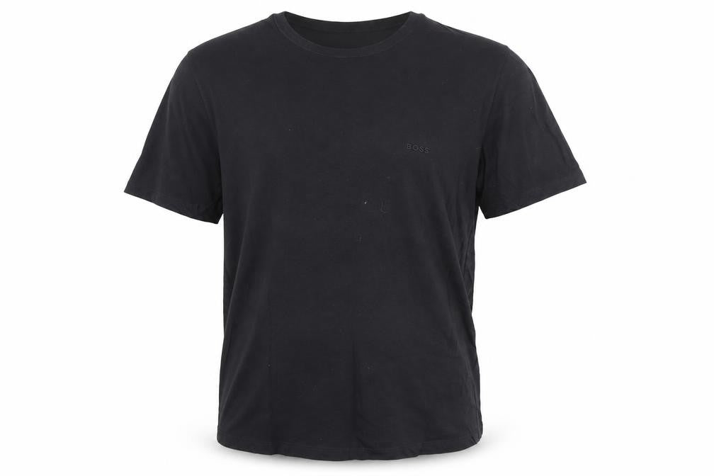 BOSS Men's Black XL Regular Fit Cotton Crew Neck T-Shirt